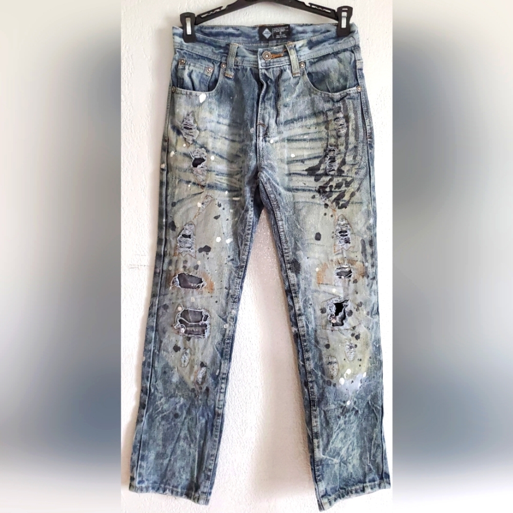 Road Narrows Boys 8 Distressed Dirty Wash Jeans